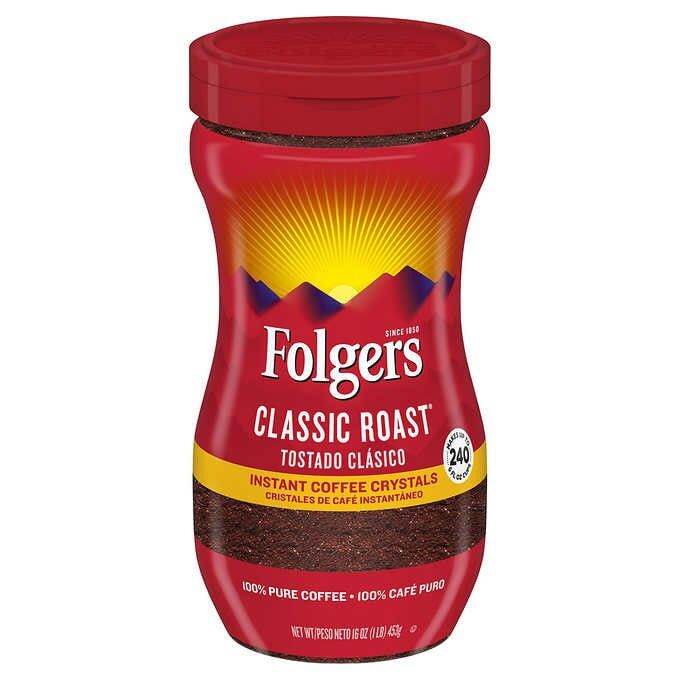 US Brand Authentic Folgers Classic Roast Instant Coffee Crystals