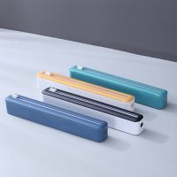 with Cutter Plastic Wrap Dispenser Plastic Suction Cup Cling Film Cutter Storage Box For Plastic Wrap Cling Film