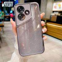 VRQR เคสโทรศัพท์สำหรับ Infinix Hot 30 X6831 เคสกันกระแทกกล้องรวมทุกอย่างโปร่งใสเคสลายกากเพชรไล่ระดับสีระดับสีสูง