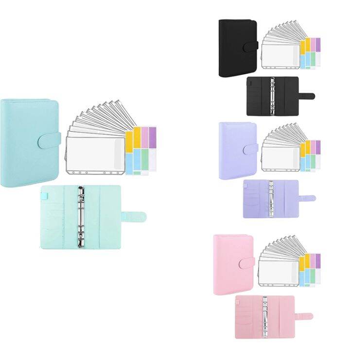 a6-binder-and-12-transparent-envelopes-system-budget-planning-notepad-binder-budget-money-envelope-cash-envelope