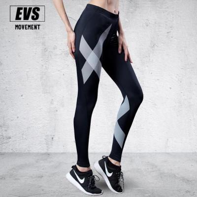 กางเกงรัดกล้ามเนื้อ EVS Women Compression Tights Move Black/White