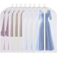 10PCS Clear Garment Bags for Closet Storage Suit Bag Hanging Clothes Cover Bag Dust-Proof with Zipper Coat  Long Dresses Storage Wardrobe Organisers