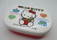 Hello Kitty Sanrio ขนาดเล็กสีแดง Bento กล่องข้าวกลางวัน Petit เคส210Ml 1993หายาก