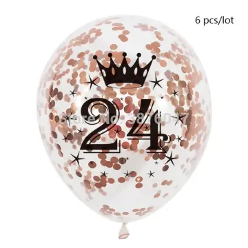 24th Birthday Balloon 24th Birthday Decorations Rose Gold 24