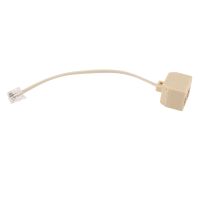 Telephone RJ11 Male Line to Double RJ11 Female Jack Filter Splitter Adapter