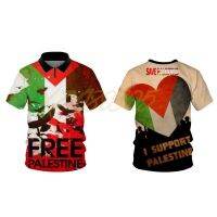 Support Palestine, Peace Dove Design 2023 Free Palestine Custom New 3D polo shirt （free name custom）