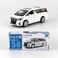 【Factory-direct】 Fashions King 1:43 Scale Toyota Alphard MPV ล้อแม็กดึงกลับรถ Diecast โลหะรุ่นรถสำหรับคอลเลกชันเพื่อนเด็ก Gift