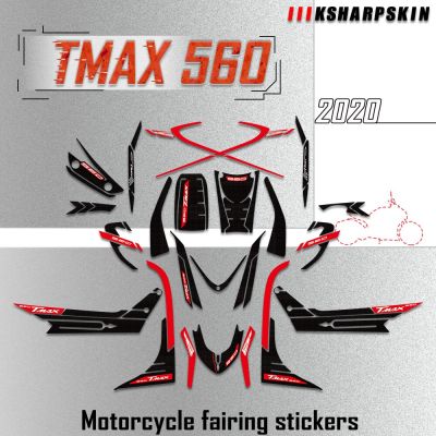 Yamaha TMAX 560 Tmax560สติกเกอร์เจลด้านหน้า3D รถจักรยานยนต์แผ่นถังน้ำมันรถยนต์ทั้งคันสติ๊กเกอร์ตกแต่ง