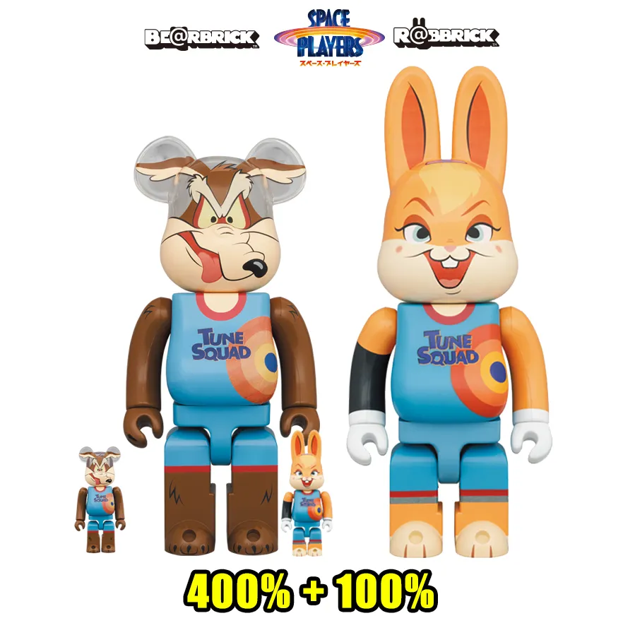 BEARBRICK WILE E. COYOTE + RABBRICK LOLA BUNNY 100％ & 400％ (Set