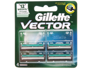 Vỉ 4 cái lưỡi dao cạo râu 2 lưỡi Gillette Vector