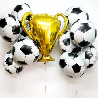 18inch Aluminum Foil Football Balloons Boys Man Birthday Party Sports Meet Decoration Soccer Ball Helium Ball Baby Shower Globos Balloons