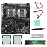 X99 Dual CPU Motherboard +2XE5 2620 V3 CPU+DDR4 4G RECC RAM+SATA Cable+Thermal Pad LGA 2011 8XDDR4 Slot for ALEO Mining