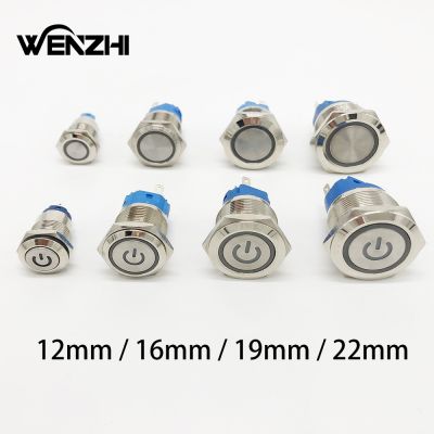 ☜❅ Metal Push Button Switch Momentary/Latching Led Backlit 5/12/24/220V With Fixation Power Start Stop Turns On/Off Diy Electronic