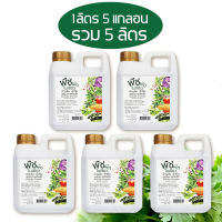 พืชผักใบเขียว INSAY ORGANIC (1ลิตร 5 แกลอน รวม 5 ลิตร)ปุ๋ยน้ำหมักจากธัญพืช ส่งเสริมการเจริญเติบโต บำรุงใบและลำต้น