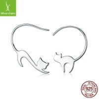 [COD] Cross-border best-selling earrings trinkets animal kitten whole body fashion s925 silver SCE073