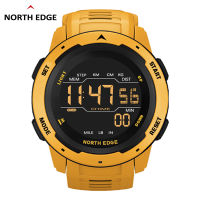 NORTH EDGE Men Digital Watch Mens Sports Watches Dual Time Pedometer Alarm Clock Waterproof 50M Digital Watch Military Clock