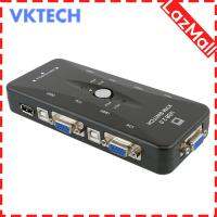 【Top-rated】 [Vktech] HW1702 USB HDMI KVM Switcher 4พอร์ตใน1ออก4K 1080P กล่องแยก VGA สำหรับการแชร์เมาส์คีย์บอร์ด