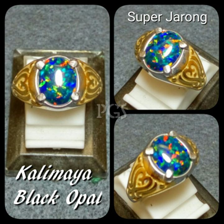 Cincin Batu Akik Permata Kalimaya Black Opal Size Kantoran Full Jarong Lazada Indonesia 7556