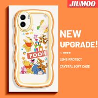 เคส JIUMOO สำหรับ VIVO Y15s Y15a Y01เคสโทรศัพท์ลายการ์ตูนแฮปปี้เนตลายคลื่นขอบซิลิโคนแบบนิ่มของแท้เคสตัวปกป้องกล้องถ่ายรูปเลนส์คลุมทั้งหมดเคสฝาหลังกรอบเคสนิ่ม