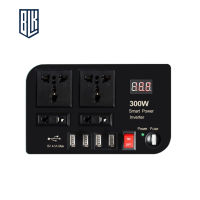 300W  สมาร์ทพาวเวอร์อินเวอร์เตอร์ DC 12V เป็นไฟฟ้ากระแสสลับ 220V 50Hz w/4 USB 5v4.1a พอร์ต 4 ช่องจ่ายไฟกระแสสลับ