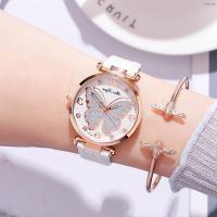 ⌚ นาฬิกาแฟชั่น⌚ The new trend of 2022 fashion simple butterfly diamond time contracted cute quartz watches female students