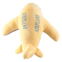 New 40cm Simulation Airplane Plush Toy Kids Sleeping Cushion Soft Airplane Stuffed Pillow Doll Yellow