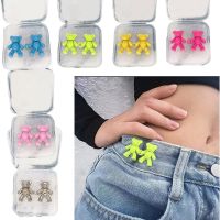 1Pair Detachable Metal Buttons Colorful Cute Bear Snap Fastener Pants Pin Adjustable Button Sewing-Free Buckles for Jeans Cloth