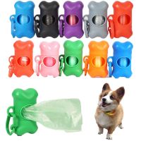 Pet Waste Bag Dispenser For Dog Waste Bag Holder Plastic Garbage Bag Dispenser Carrier Case Dog Pet 10 Roll Waste Poop Bags