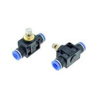 2 Pcs Inline Airflow Control 10มม. X 10มม. Quick Connecter 2-Way Flow Limiting วาล์วนิวเมติก Speed Controller