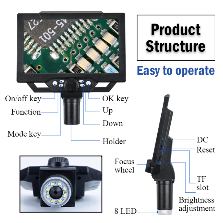 1600x-กล้องจุลทรรศน์ดิจิตอล600x-1000x-1200x-สำหรับการซ่อมบอร์ด-pcb-กล้องจุลทรรศน์อิเล็กทรอนิกส์9-7-4-3-จอแอลซีดีวิดีโอบัดกรีกล้องจุลทรรศน์สำหรับการตรวจสอบอุปกรณ์อิเล็กทรอนิกส์