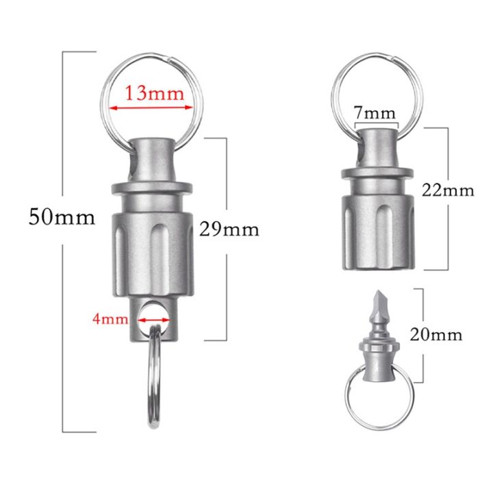 1-piece-titanium-quick-release-keychain-detachable-double-end-swivel-key-chain-connector-kit-heavy-duty-car-key-clip-titanium-alloy