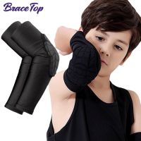 BraceTop Kids/Youth Sports Honeycomb Compression Elbow Pads Guard Protective Gear for Basketball Baseball Football Volleyball