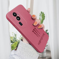 เคสโทรศัพท์สำหรับ OPPO Reno10 Pro + 5G เคสสัตว์ประหลาดพลังงานแฟชั่นซิลิโคนขอบสี่เหลี่ยมเคสโทรศัพท์คลุมทั้งหมดกล้องกันกระแทกเคสวอลเปเปอร์หิน