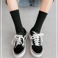 10 PairsPack Classic High School Girls LongShort Socks Solid Color 95 Cotton Socks Women Men White Black