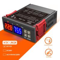 STC-3028 Dual Digital Thermostat Temperature Humidity Control Thermometer Hygrometer Incubator Controller 220V