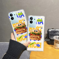 เคสโทรศัพท์ VIVO V29 Pro V29e Y77 Y02s Y02 Y02A Y02T 5G เคส ปลอกร้อนการออกแบบแฟชั่นใหม่การ์ตูนฮัมบูร์กมันฝรั่งทอดซิลิโคนใสโทรศัพท์มือถือปกอ่อน Case 2023