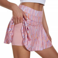 CUGOAO Women Tennis Skirt Sport Athletic Yoga Short Skirts Printed Anti Exposure Fitness Skirt High Waist Shorts Female Skort