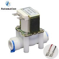 Plastic solenoid valves Drinking Fountains 12V 220V RO Machines Pipeline Machines In-line Valves 3/8 (9.5MM) Tube Quick plug