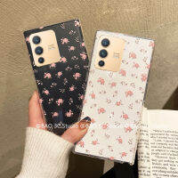 INS เคสโทรศัพท VIVO V23 V23e Y01 Y75 Y55 T1 Pro 5G 4G Case ไอดอลสไตล์สดดอกไม้สีชมพูขนาดเล็ก เคส โปร่งใสปกหลังใหม่ Cover 2023