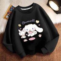 Sanrio Cinnamoroll เสื้อสเวตเตอร์เสื้อแบบสวมหัวเด็กของเล่นตุ๊กตาชุดวอร์มเด็กชายเด็กหญิงเด็กเล็กแขนยาว S ชุดกีฬา Gif