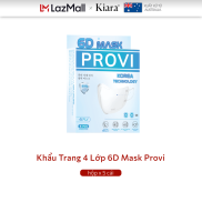 Khẩu trang 4 lớp 6D Mask Provi hộp 5 cái