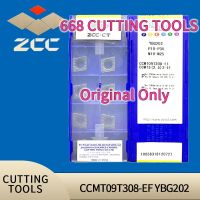 จัดส่งฟรี ZCCCT เพชรยี่ห้อ CNC ใบมีดโลหะผสม YBG205 YBG202 YBM153 YBG105 CCMT09T308-EF