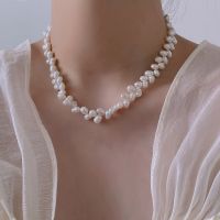 Natural Freshwater Baroque Pearl Necklace For Women Korean Temperament Irregularity Choker Necklaces Female Daily Jewelry Gift