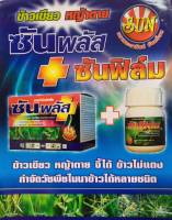 ซันพลัส ซันฟิล์ม กำจัดหญ้าใบแคบ ใบแหลม กำจัดหญ้านาข้าว ข้าวนก หญ้าพุ่มพวง หญ้าดอกขาว บิสไพรริแบก โซเดียม 100กรัม 2ชุดแถมเสื้อ1ตัว