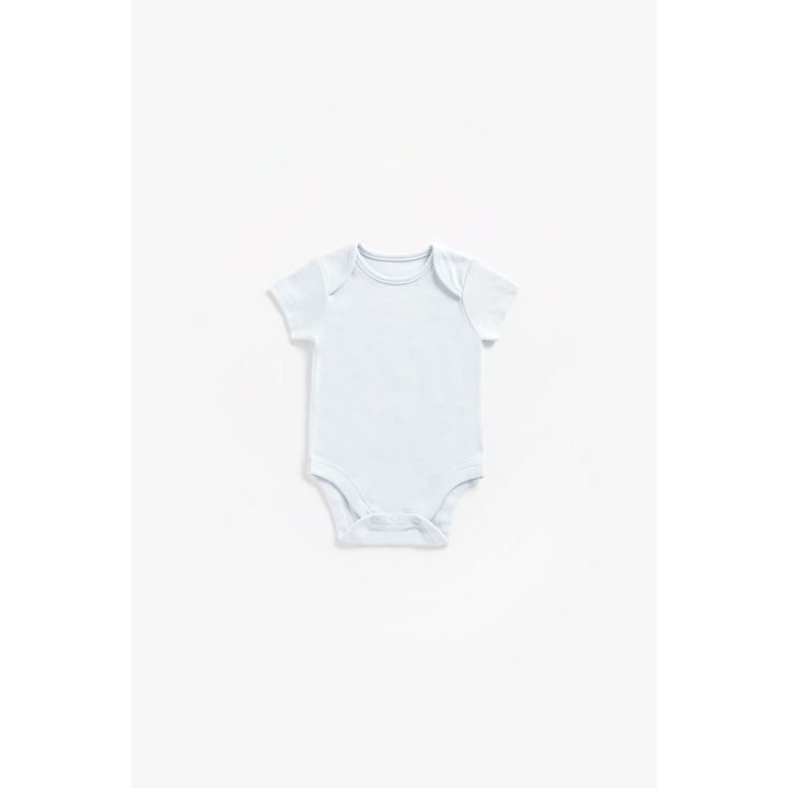 ชุดบอดี้สูทเด็กทารก-mothercare-blue-organic-cotton-bodysuits-5-pack-za106