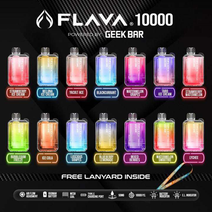 FLAVA GEEKBAR 10000 with LANYARD Y. Ace | Lazada PH