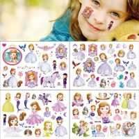 【YF】 1Pcs Cartoon Anime Sofia Tattoo Stickers Childrens Temporary Tattoos Body Art Cosplay Party Toys for Kids Gifts