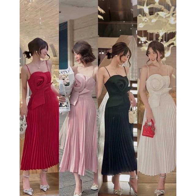 OLV  Đầm Rosy Pleated Dress  Giá Tiki khuyến mãi 720000đ  Mua ngay   Tư vấn mua sắm  tiêu dùng trực tuyến Bigomart