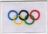 iron on patch Embroidery IOC Olympic Sport 7x5 cm โอลิมปิก กีฬา ตัวรีด เย็บติดผ้าประเทศไทย โลโก้ปัก มีกาวสำหรับรีด ตกแต่งเสื้