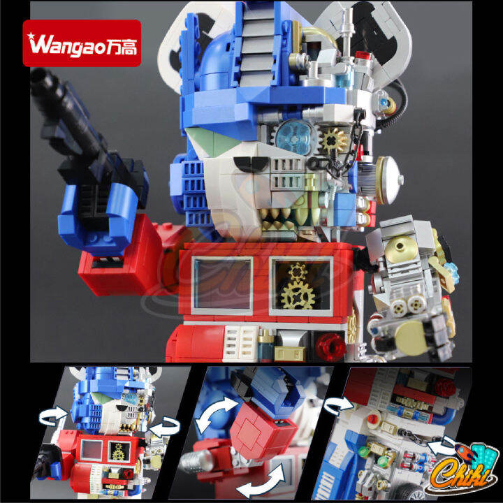 ตัวต่อ-wangao188003-optimus-prime-bear-robot-ออฟติมัส-แบบริค-โรบอร์ท-แบบริคครึ่งโรบอท-ขนาดเท่ากับ-400